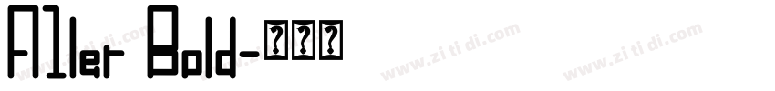 A1ler Bold字体转换